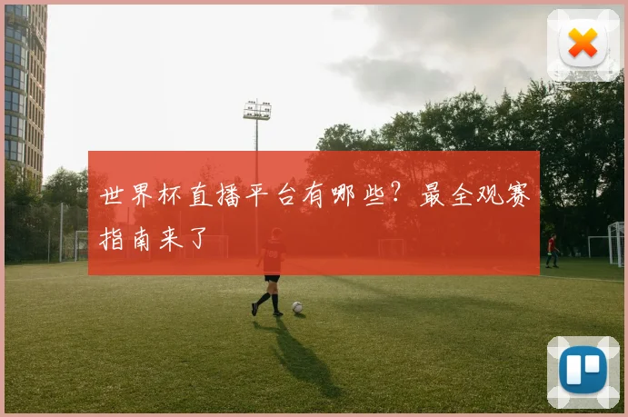 世界杯直播平台有哪些?最全观赛指南来了